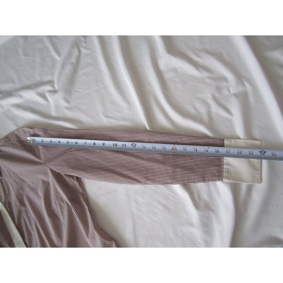 Women's Anne Taylor Button Stripes Long Sleeve Shirt Sz 8 (WB446) - Picture 7 of 8